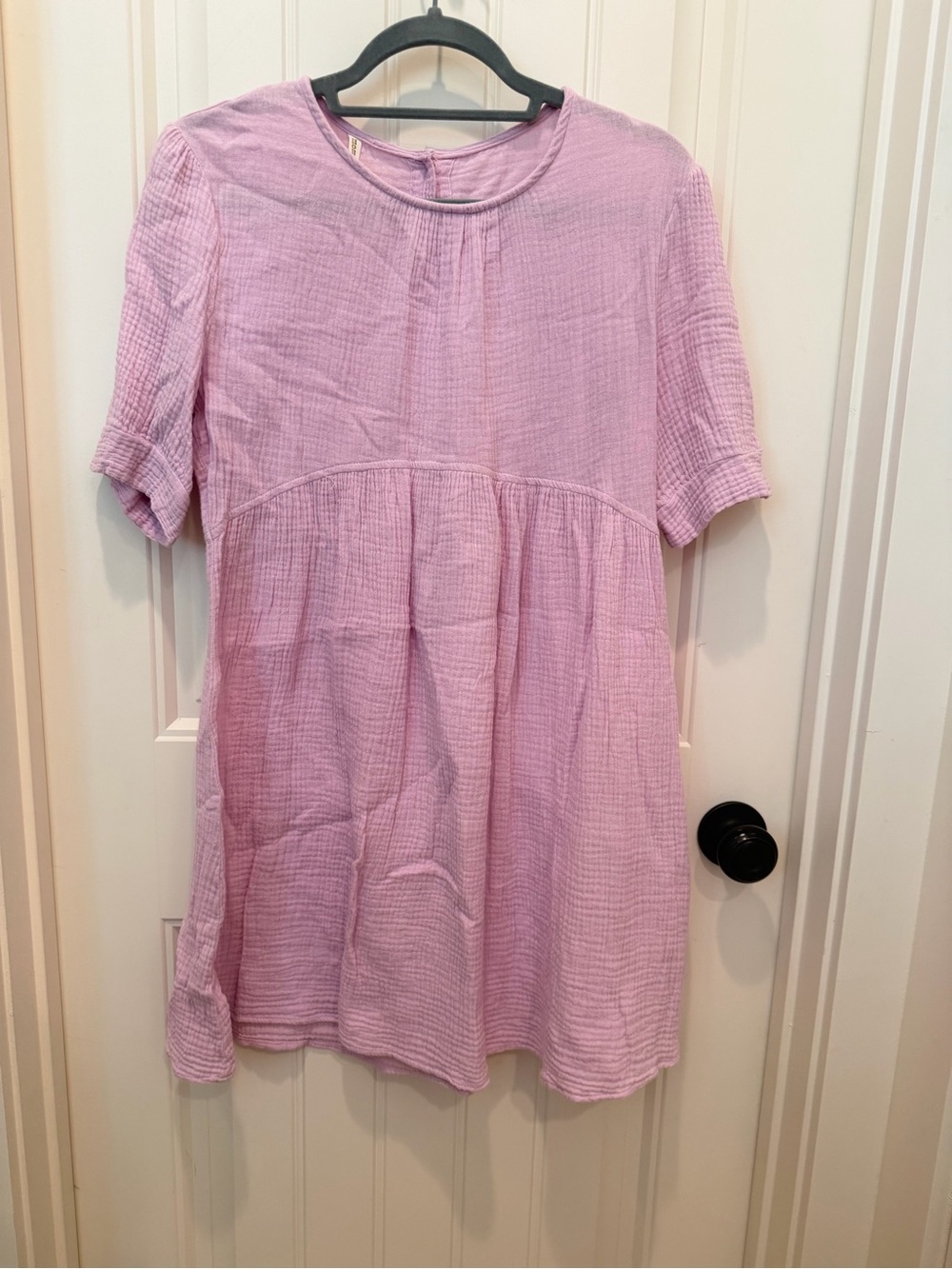 Light Lavender Mini Dress with Relaxed Babydoll Silhouette